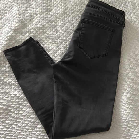 L'Agence Womens Margot High Rise Skinny Jeans 29 Black Stretch Denim - Picture 7 of 9